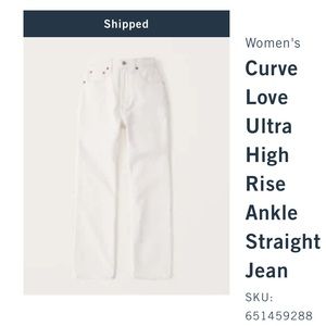 Curve Love Ultra High Rise Ankle Straight Jean